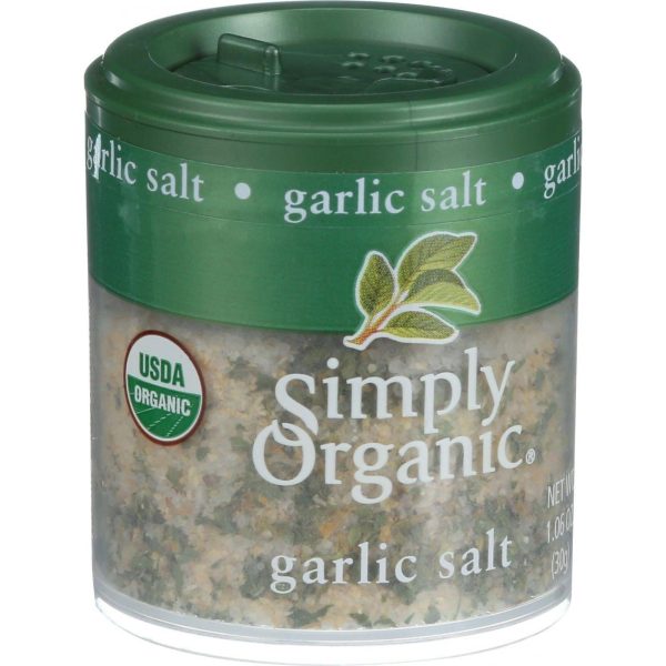 Simply Organic Garlic Salt - Organic - 1.06 Oz - Case Of 6 Cheap