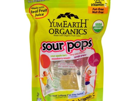 Yummy Earth Organic Super Sour Standup Lollipops - 3 Oz - Case Of 6 Sale