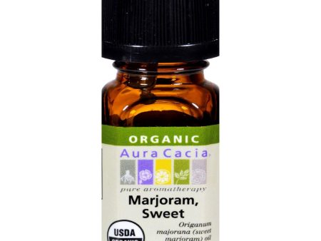 Aura Cacia Organic Essential Oil - Marjoram Sweet - .25 Oz Online now