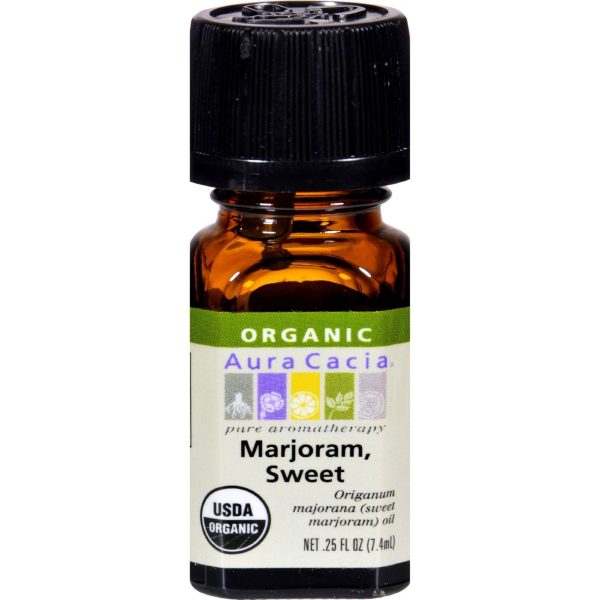 Aura Cacia Organic Essential Oil - Marjoram Sweet - .25 Oz Online now