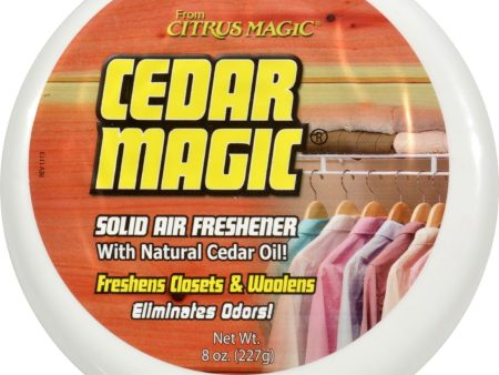 Citrus Magic Cedar Magic Solid Air Freshener - Case Of 6 - 8 Oz Online Hot Sale