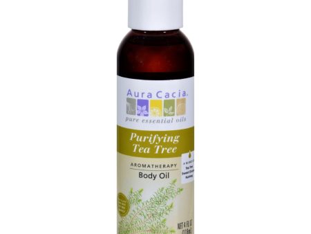 Aura Cacia Aromatherapy Bath Body And Massage Oil Tea Tree Harvest - 4 Fl Oz For Cheap