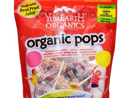 Yummy Earth Organics Lollipops - Organic Pops - 40 Plus - Assorted - 8.5 Oz - Case Of 12 Sale