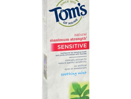 Tom s Of Maine Sensitive Toothpaste Soothing Mint - 4 Oz - Case Of 6 Supply