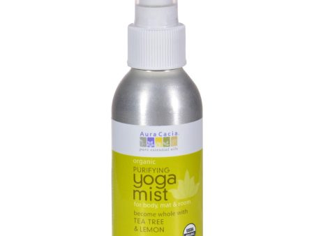 Aura Cacia Organic Yoga Mist - Purifying Tea Tree And Lemon - 4 Oz on Sale