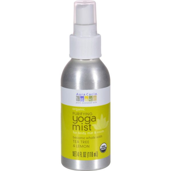 Aura Cacia Organic Yoga Mist - Purifying Tea Tree And Lemon - 4 Oz on Sale