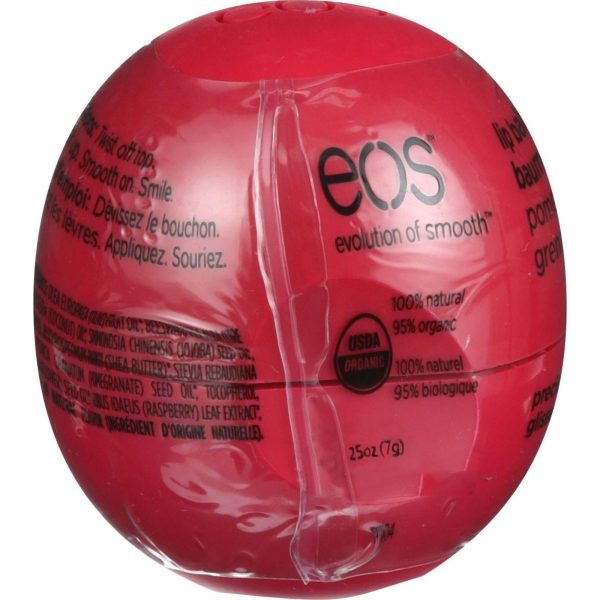 Eos Products Lip Balm - Smooth Sphere - Organic - Pomegranate Raspberry - .25 Oz - Case Of 8 Discount