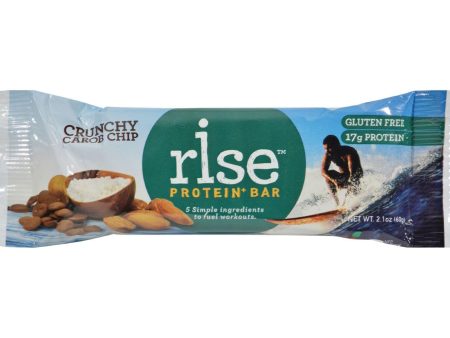 Rise Bar Protein Bar - Crunchy Carob Chip - Case Of 12 - 2.1 Oz Online Hot Sale