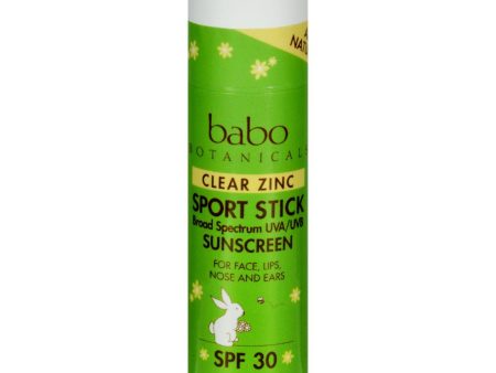 Babo Botanicals Zinc Sport Stick - Clear Spf 30 - Case Of 12 - .6 Oz Online