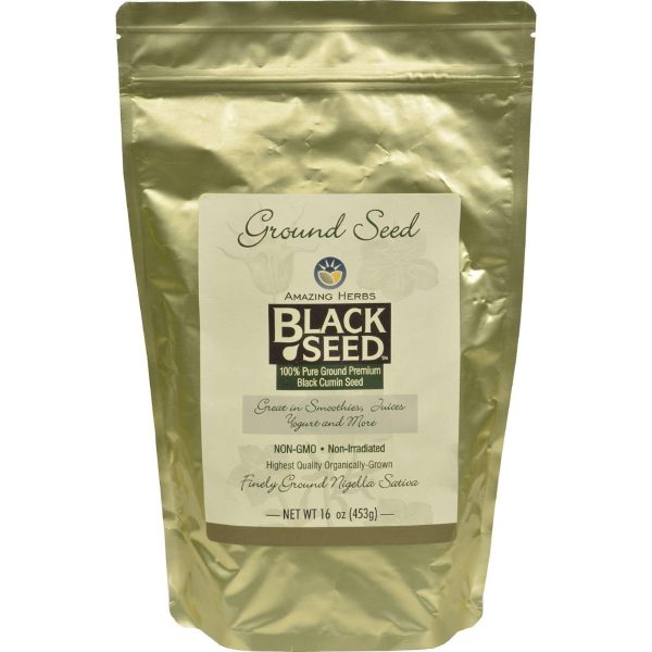 Amazing Herbs Black Seed Ground Seed - 16 Oz Hot on Sale