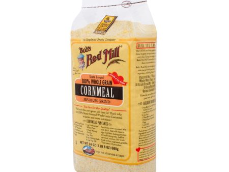 Bob s Red Mill Medium Grind Cornmeal - 24 Oz - Case Of 4 Online Hot Sale