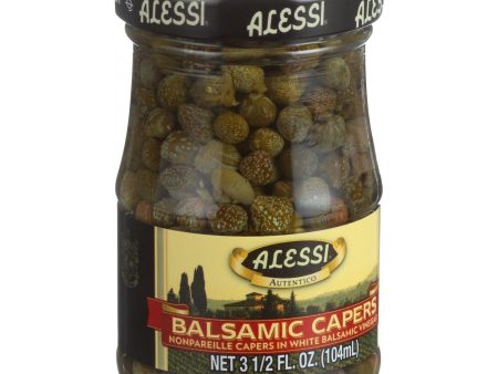 Alessi Capers In White Balsamic Vinegar - 3.5 Oz - Case Of 6 Online