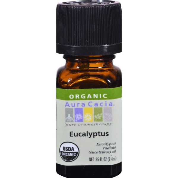 Aura Cacia Organic Eucalyptus - .25 Oz For Sale