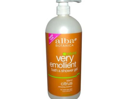 Alba Botanica Very Emollient Bath And Shower Gel Island Citrus - 32 Fl Oz Online now