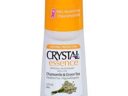 Crystal Essence Mineral Deodorant Roll-on Chamomile And Green Tea - 2.25 Fl Oz on Sale