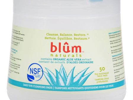 Blum Naturals Daily Eye Cleaning Pads With Aloe Vera - 50 Pads Online