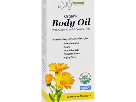 Wallys Natural Products Body Oil - Organic - 1.7 Oz Supply