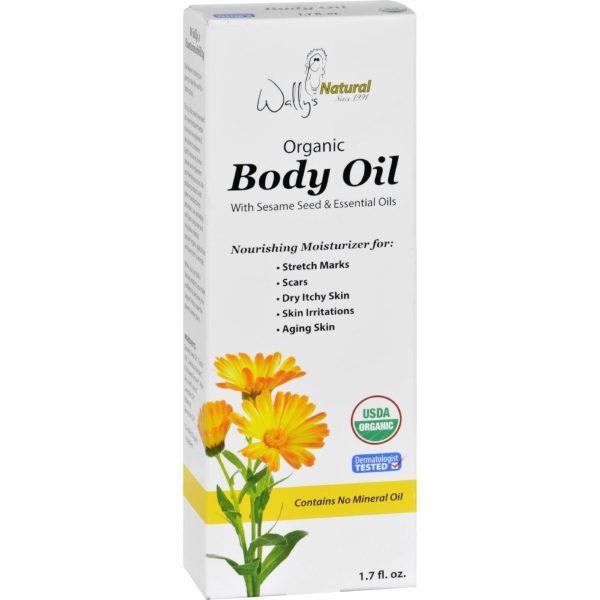 Wallys Natural Products Body Oil - Organic - 1.7 Oz Supply