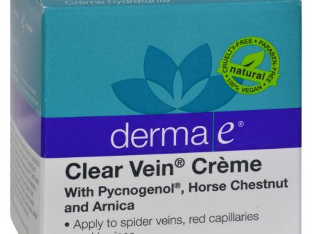 Derma E Clear Vein Creme Spider Vein Bruise Solution - 2 Oz Supply