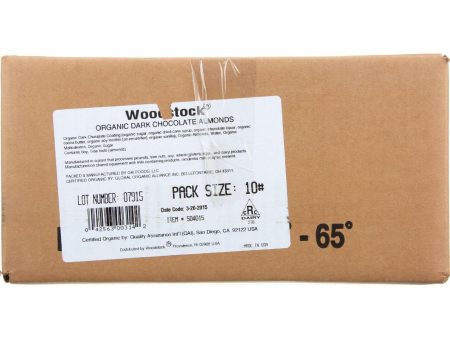 Woodstock Snacks - Organic - Almonds - Dark Chocolate - 1 Lb - Case Of 10 Online Sale