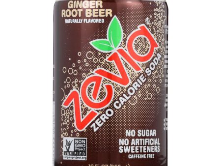 Zevia Soda - Zero Calorie - Ginger Root Beer - Can - 6-12 Oz - Case Of 4 Supply