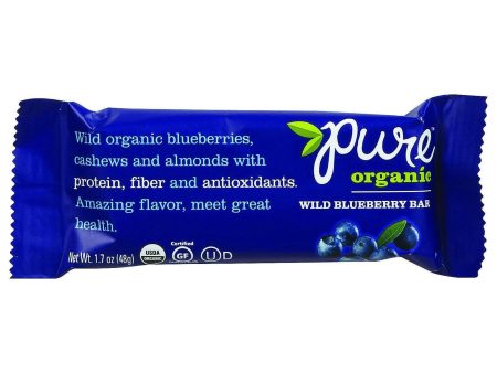 Pure Organic Pure Fruit And Nut Bar - Organic - Wild Blueberry - 1.7 Oz Bars - Case Of 12 For Cheap