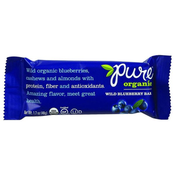 Pure Organic Pure Fruit And Nut Bar - Organic - Wild Blueberry - 1.7 Oz Bars - Case Of 12 For Cheap