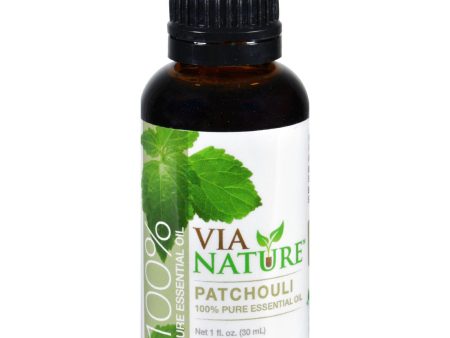 Via Nature Essential Oil - 100 Percent Pure - Patchouli - 1 Fl Oz For Sale