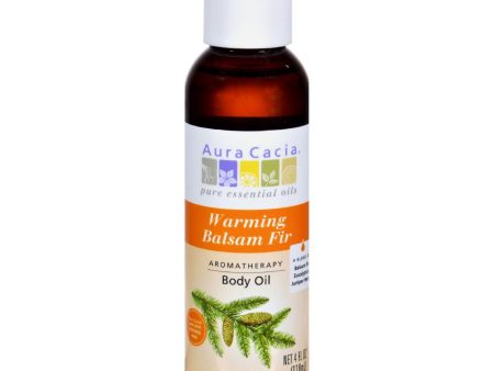 Aura Cacia Aromatherapy Warming Balsam Fir Body Oil - 4 Fl Oz Hot on Sale