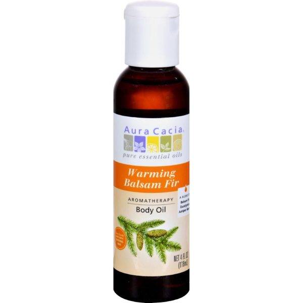 Aura Cacia Aromatherapy Warming Balsam Fir Body Oil - 4 Fl Oz Hot on Sale