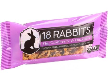 18 Rabbits Organic Granola Bar - Fig Cranberry And Hazelnut - Case Of 12 - 1.6 Oz Bars Online Sale