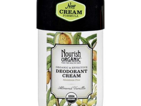 Nourish Organic Deodorant - Cream - Organic - Almond Vanilla - 2 Oz on Sale